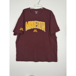 Minnesota Golden Gophers University Embroidered Logo NCAA Champion Tee Shirt XXL